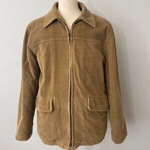 J. Crew Tan Corduroy Flannel-Lined Mens Coat Size M